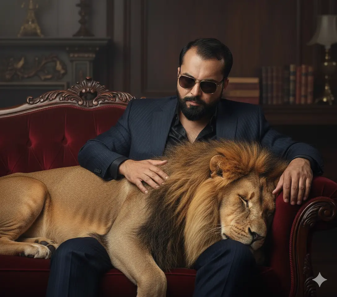 Love with lion Nano Banana prompt example