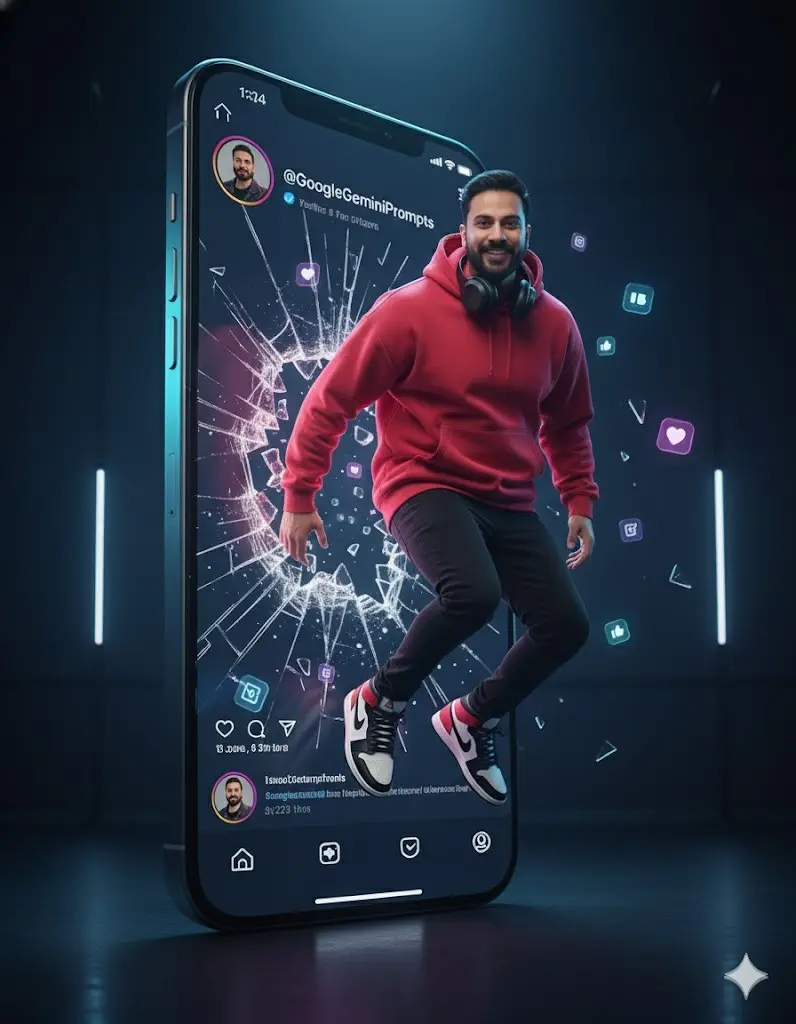 iPhone 16 Pro Max Nano Banana prompt example