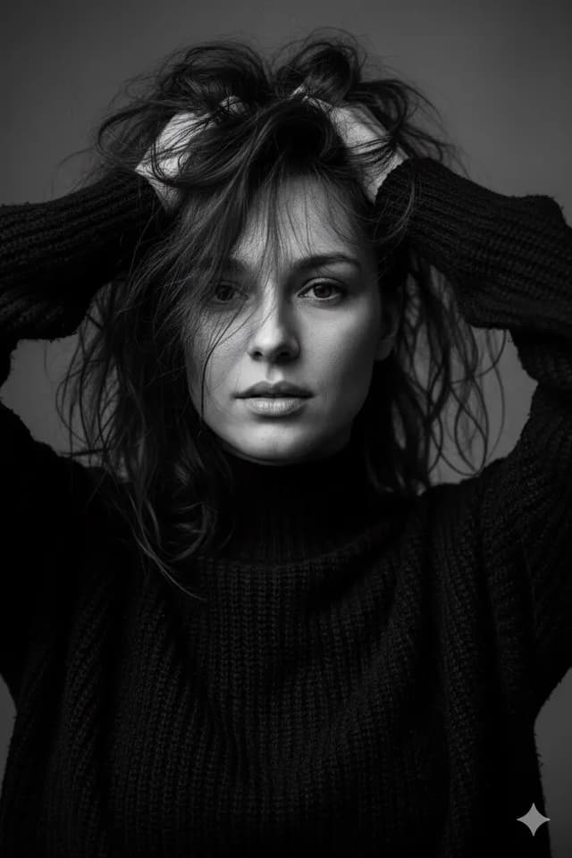 Disheveled portrait prompt example