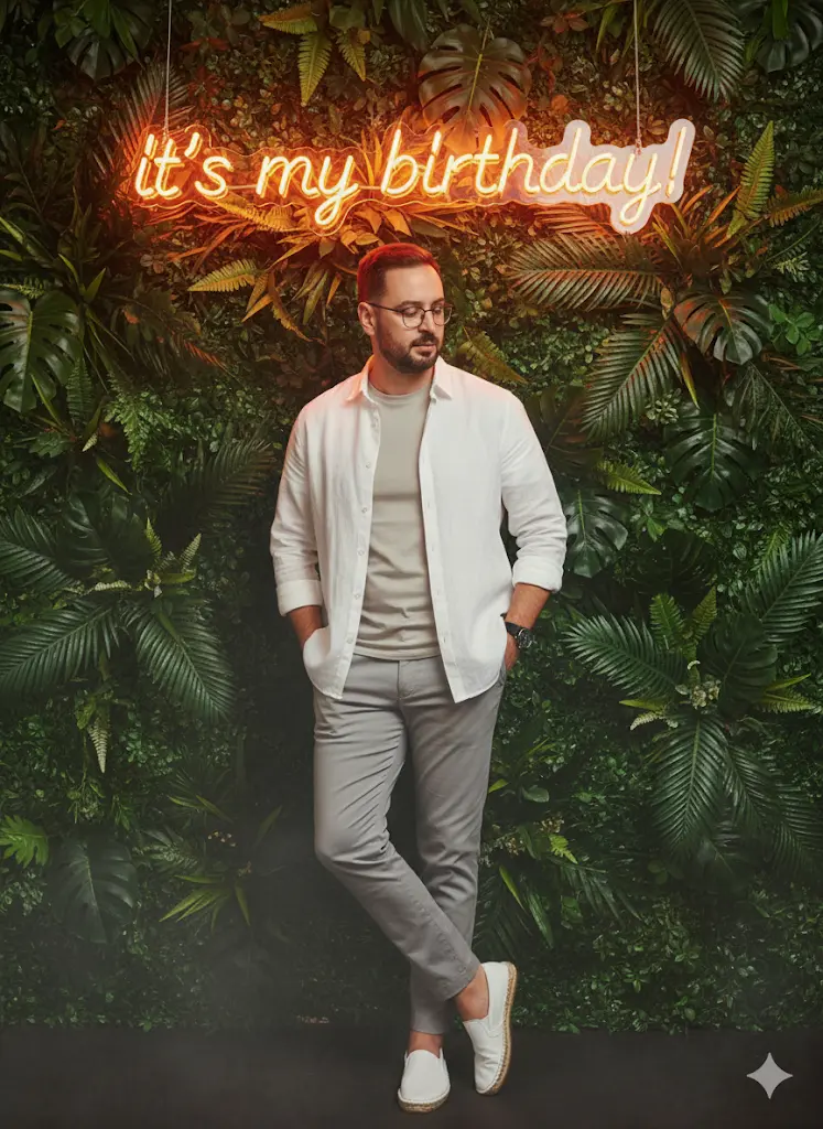 Birthday design Nano Banana prompt example