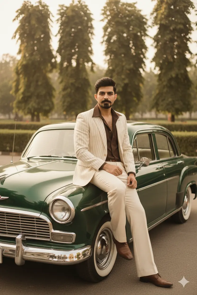 vintage 1970s Bollywood-inspired look Nano Banana prompt example