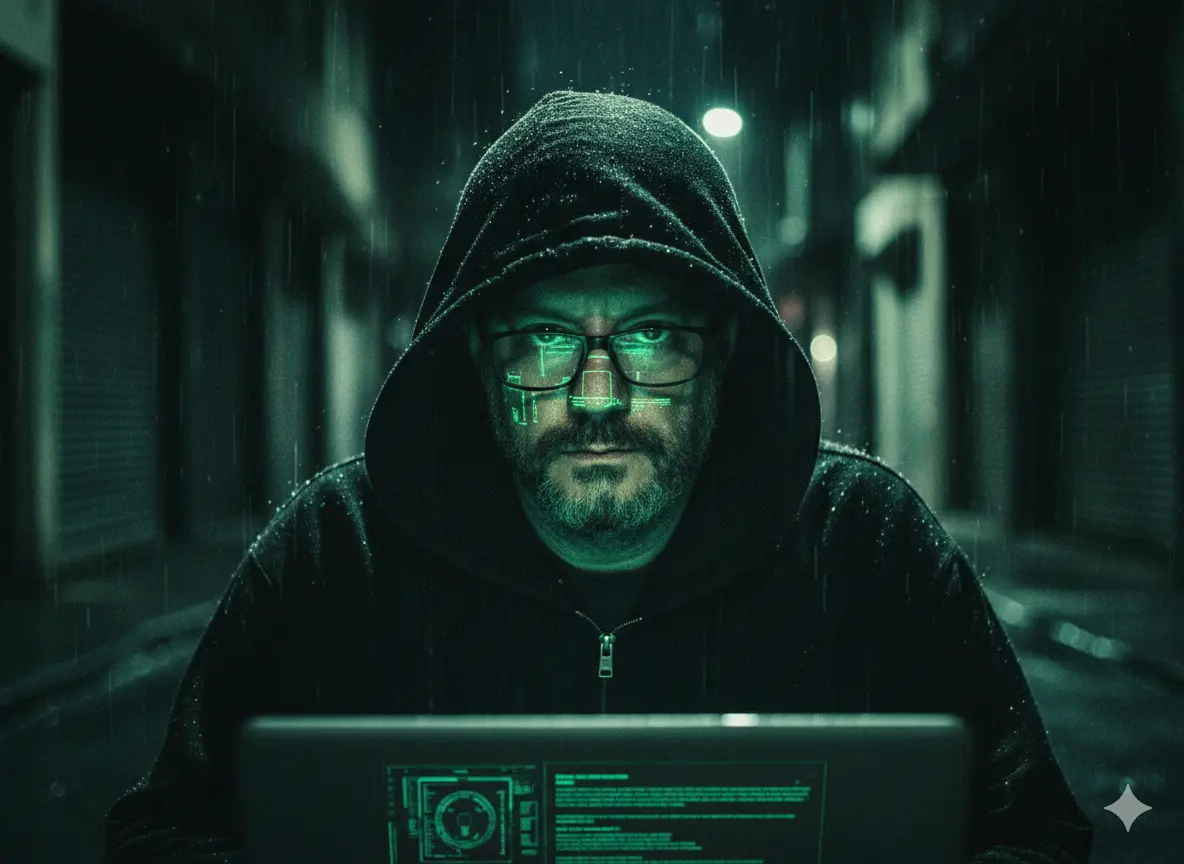 The Low-Key Hacker Nano Banana prompt example
