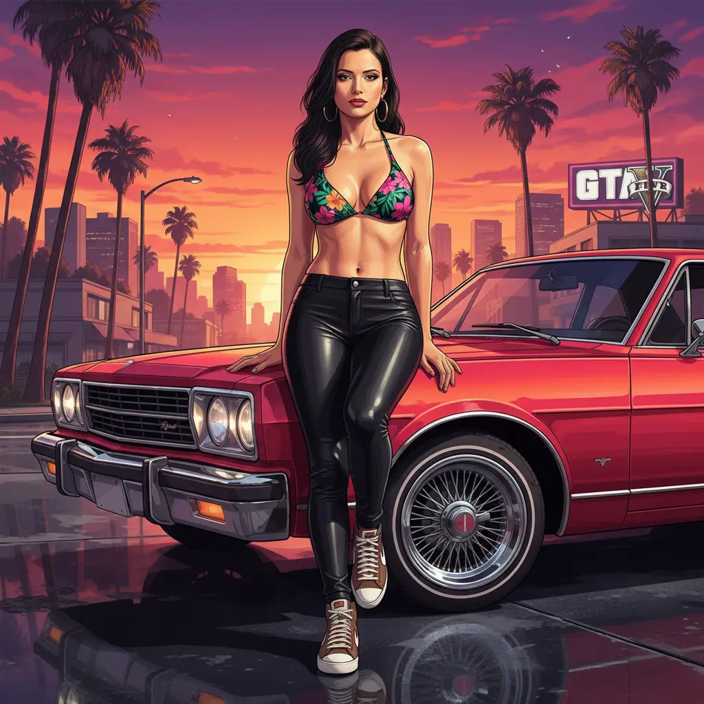 GTA 5 Nano Banana prompt example