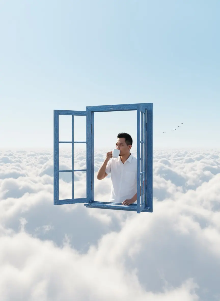 Cloud Window Nano Banana prompt example