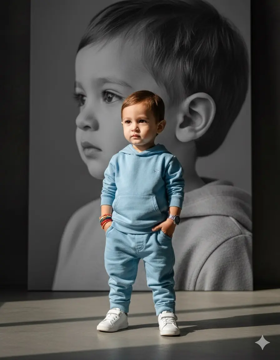 Babyboy blue style Nano Banana prompt example