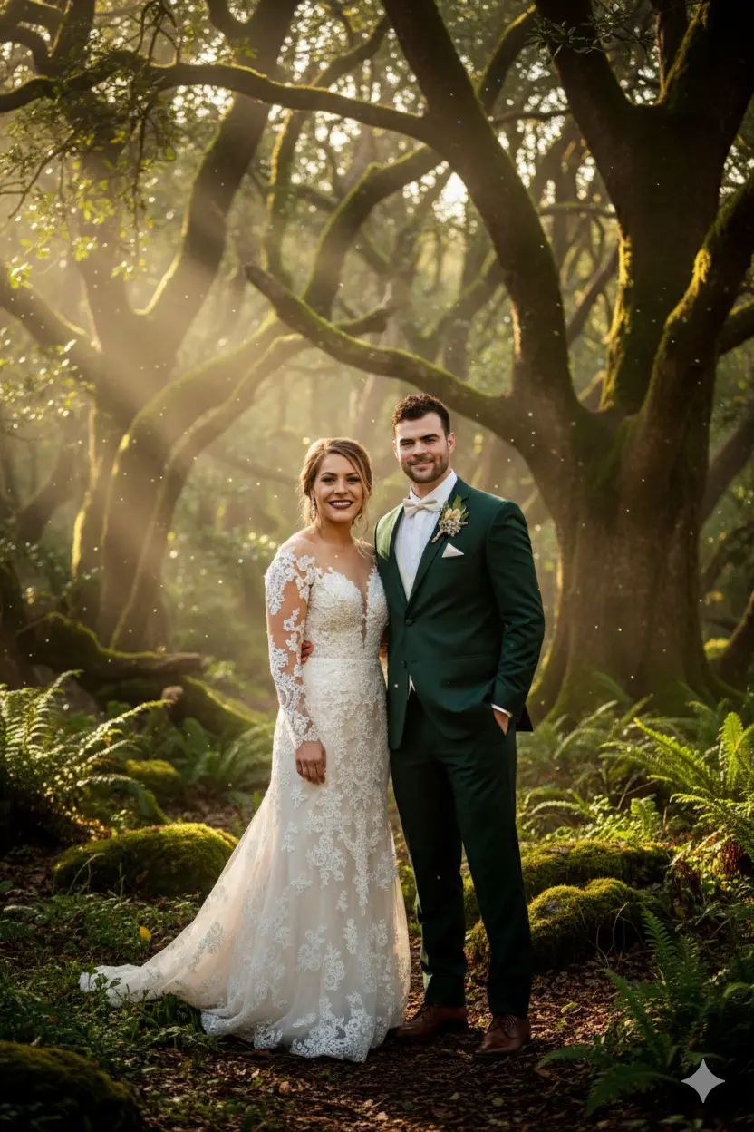 Enchanted Forest Fairytale Portrait (Cinematic Glow) Nano Banana prompt example